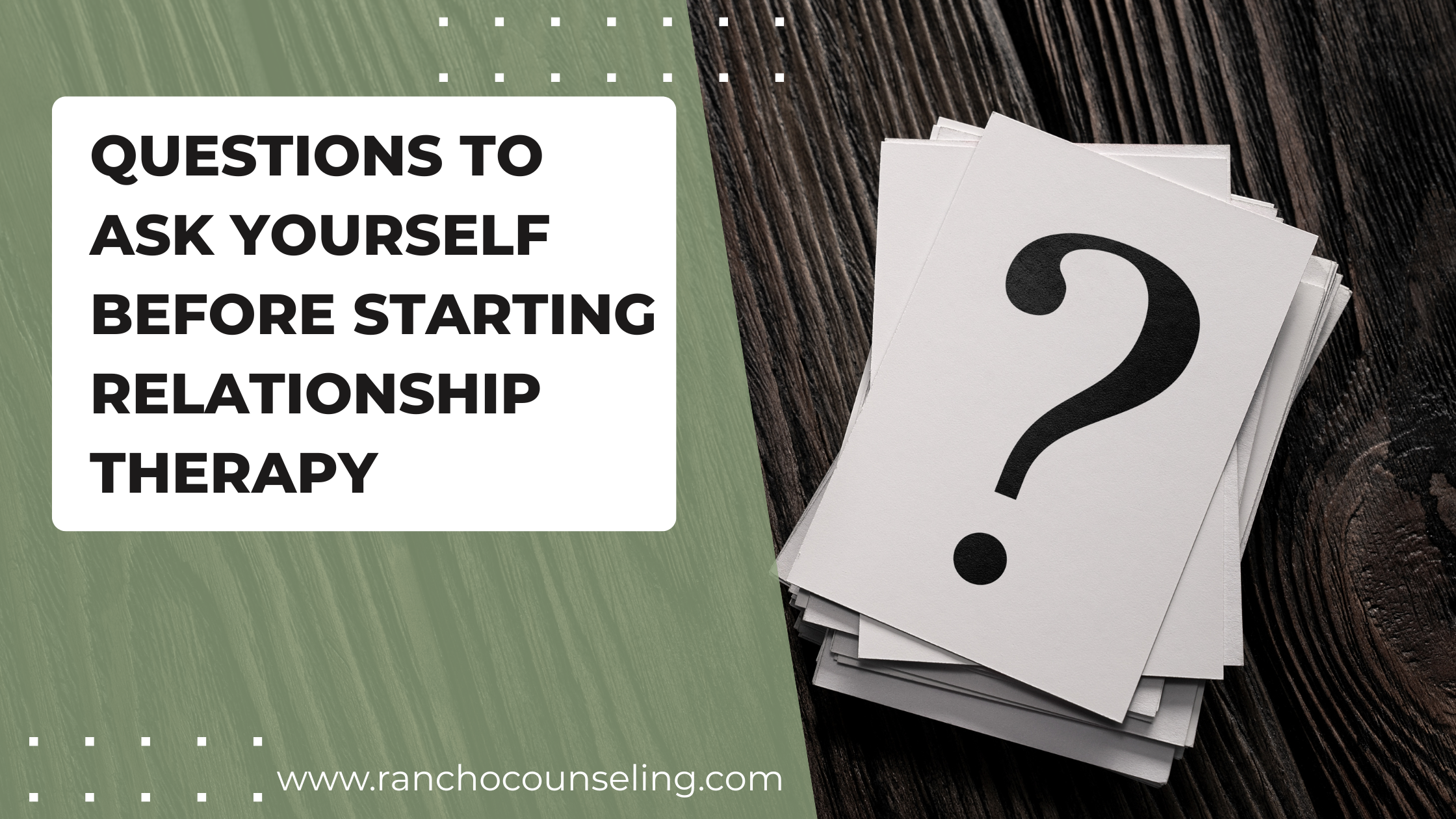 Questions to Ask Yourself Before Starting Relationship Therapy