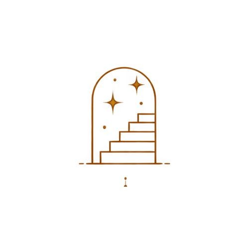 line drawing of a celestial doorway