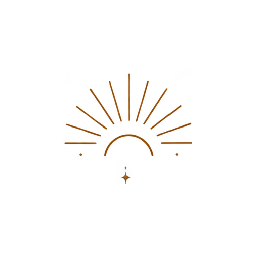 line drawing of a rising sun