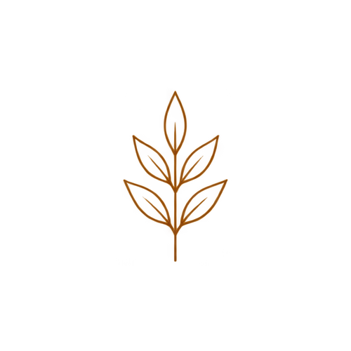 line drawing of a cluster of leaves