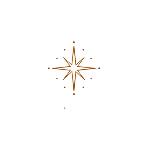 a line drawing of a northern star with 7 points 