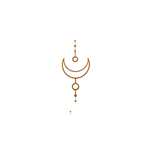 moon talisman line drawing