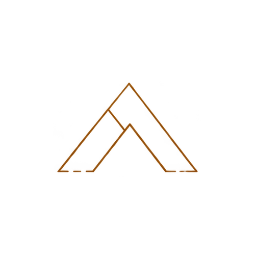 line drawing of a mountain peak