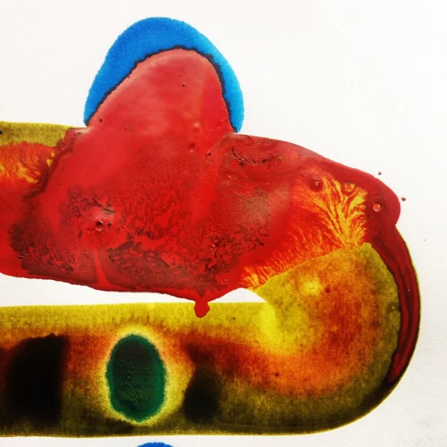 Marker drips + handmade ink on paper #torontoinkcompany