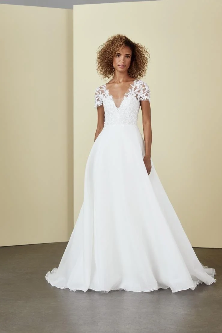 beaded scroll and lace mermaid wedding dress Mermaid Strapless Chapel Train Long Sleeves Tulle Lace Beading Wedding Dress main image 0