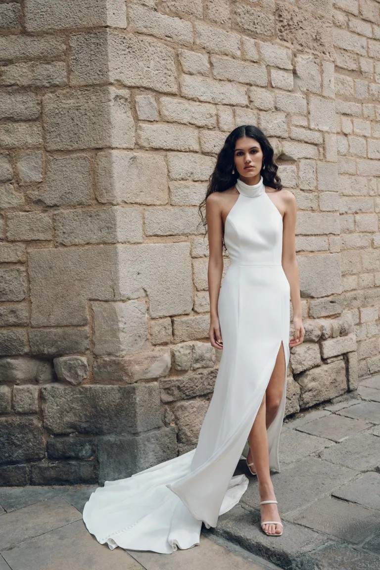 satin white dress with sleeves Sofia Open Back Satin Maxi Dress