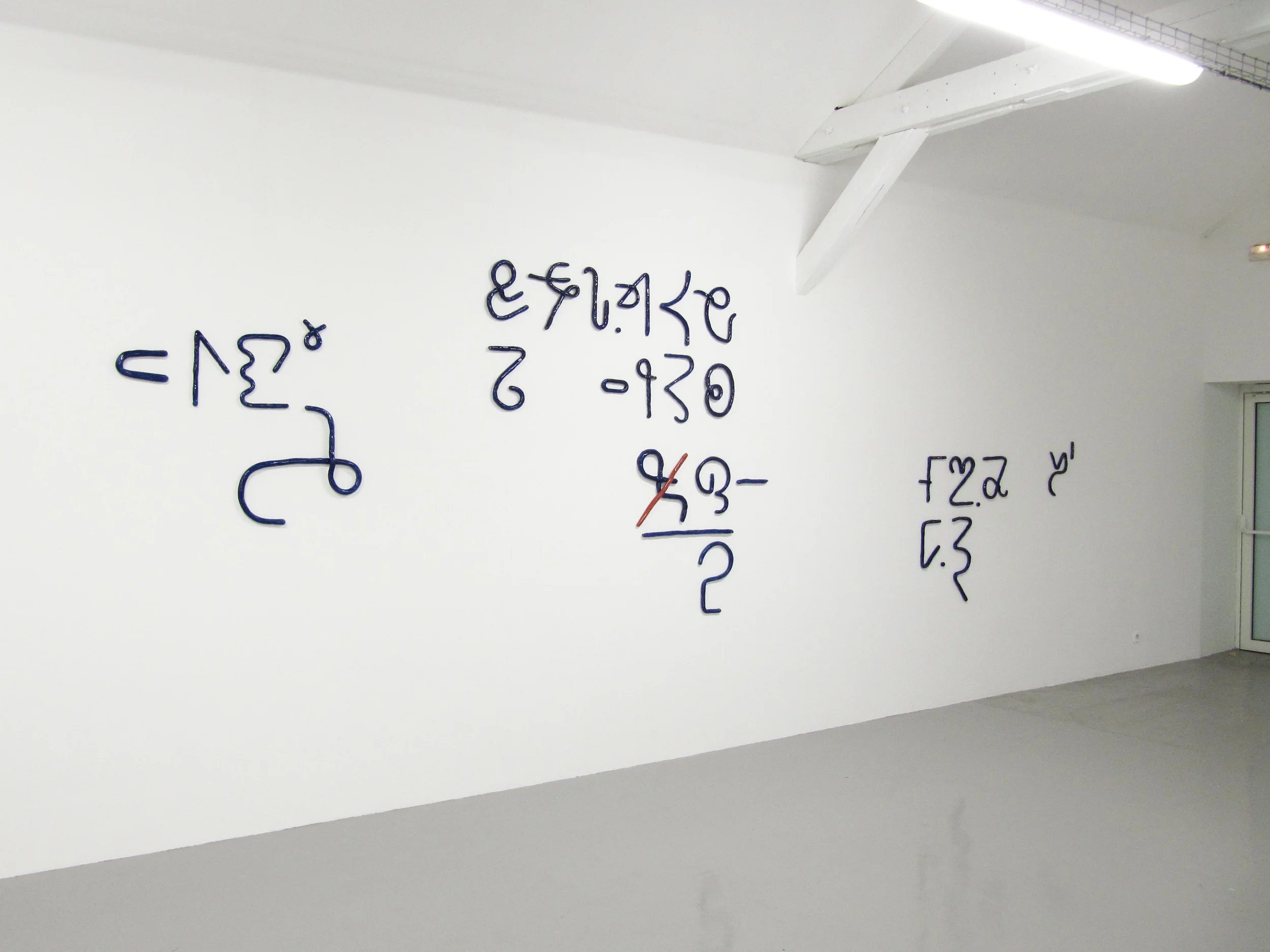 Imaginary Maths, 2011 glazed earthenware, (left to right) 110 x 80cm, 170 x 150cm, 120 x 70cm