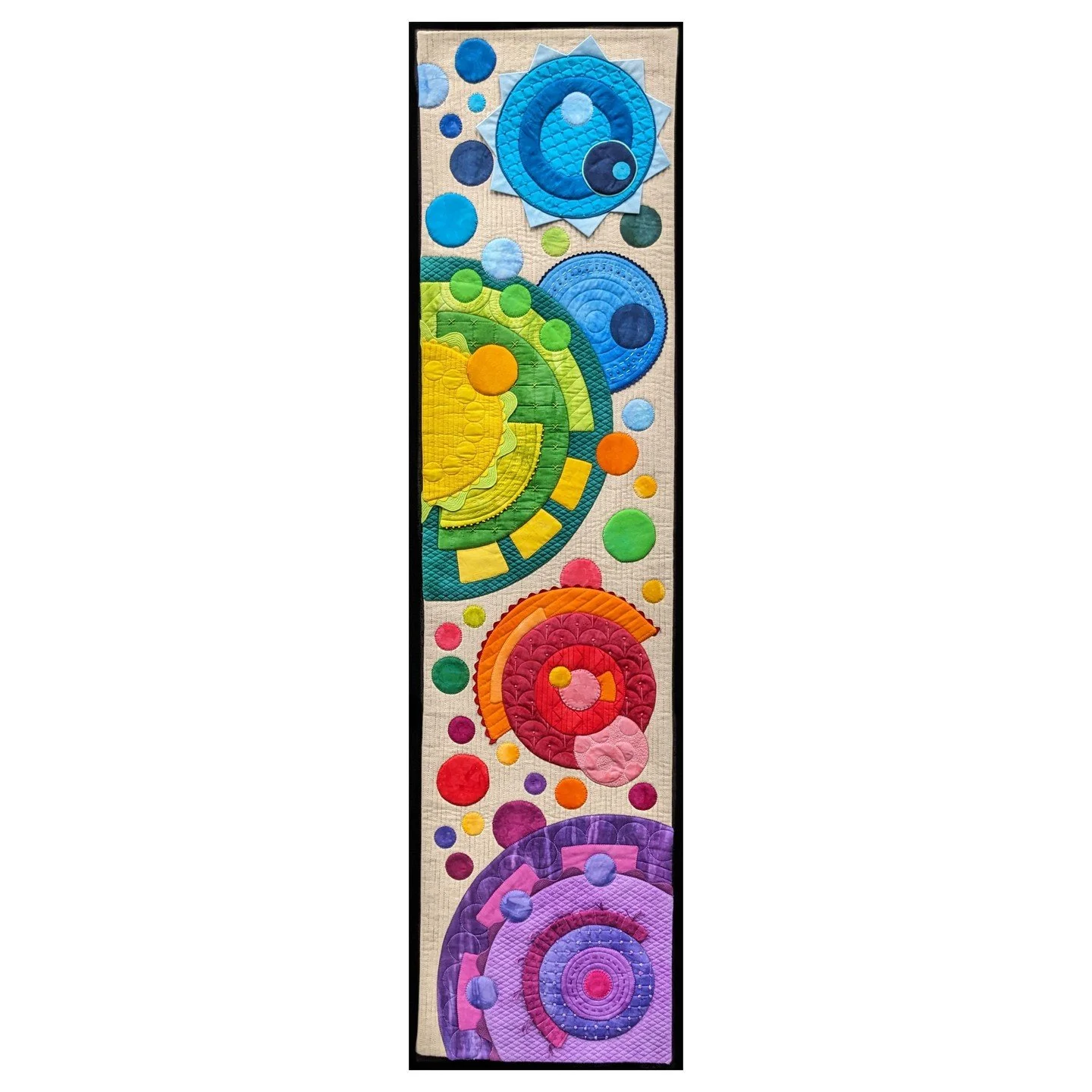 NOT MY WORK. This is Bubble Madness by Margaret Griffith. I like the colors, but I think the composition is my favorite part. Simple, balanced, fun. And the color progression is really nice too. Two thumbs up!