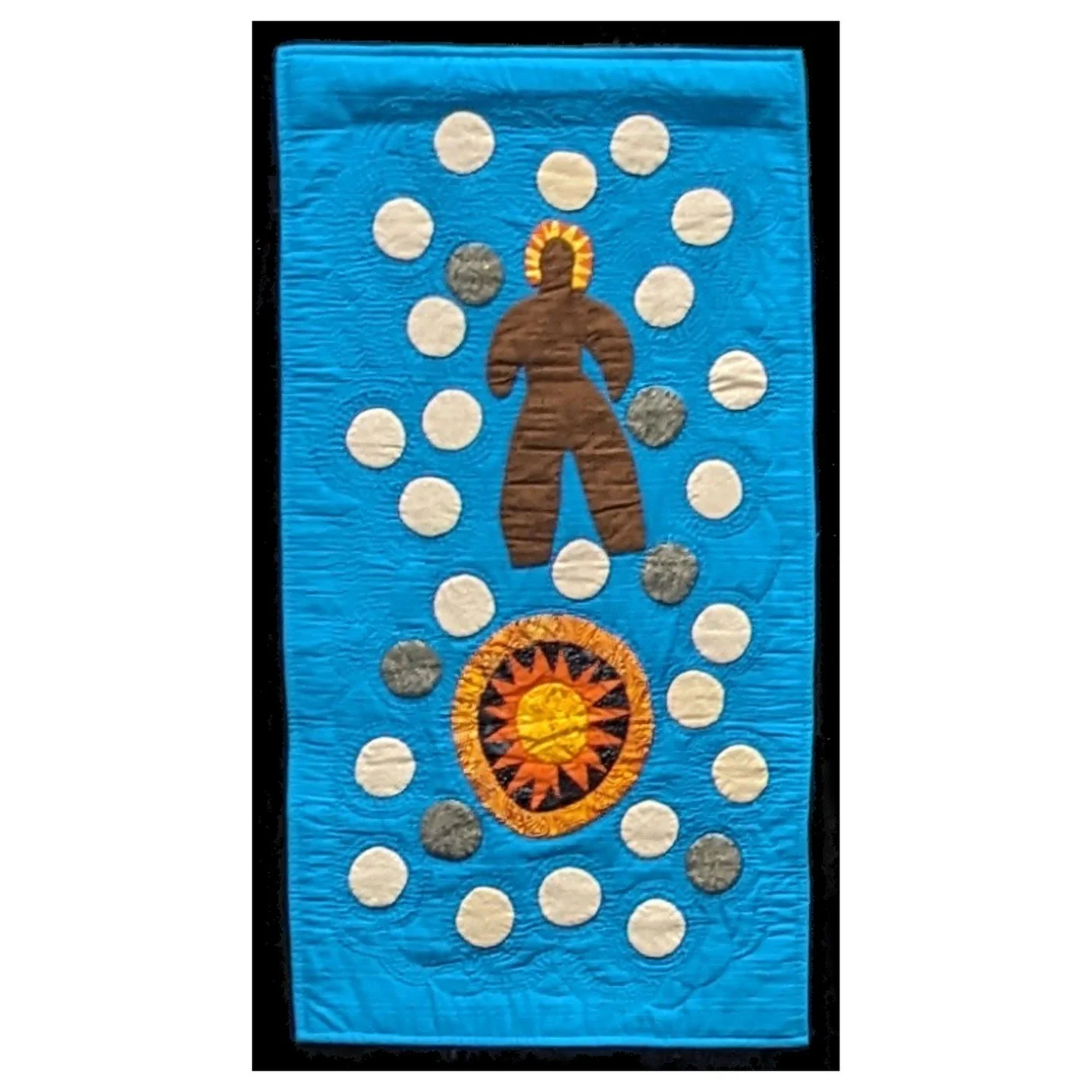 NOT MY WORK. This is Judas Iscariot by Harriet Powers, the mother of African American Story Quilts.  I find this quilt very moving perhaps because of its simplicity. I think simplicity can be very difficult, but when done well, as it is here, so powe