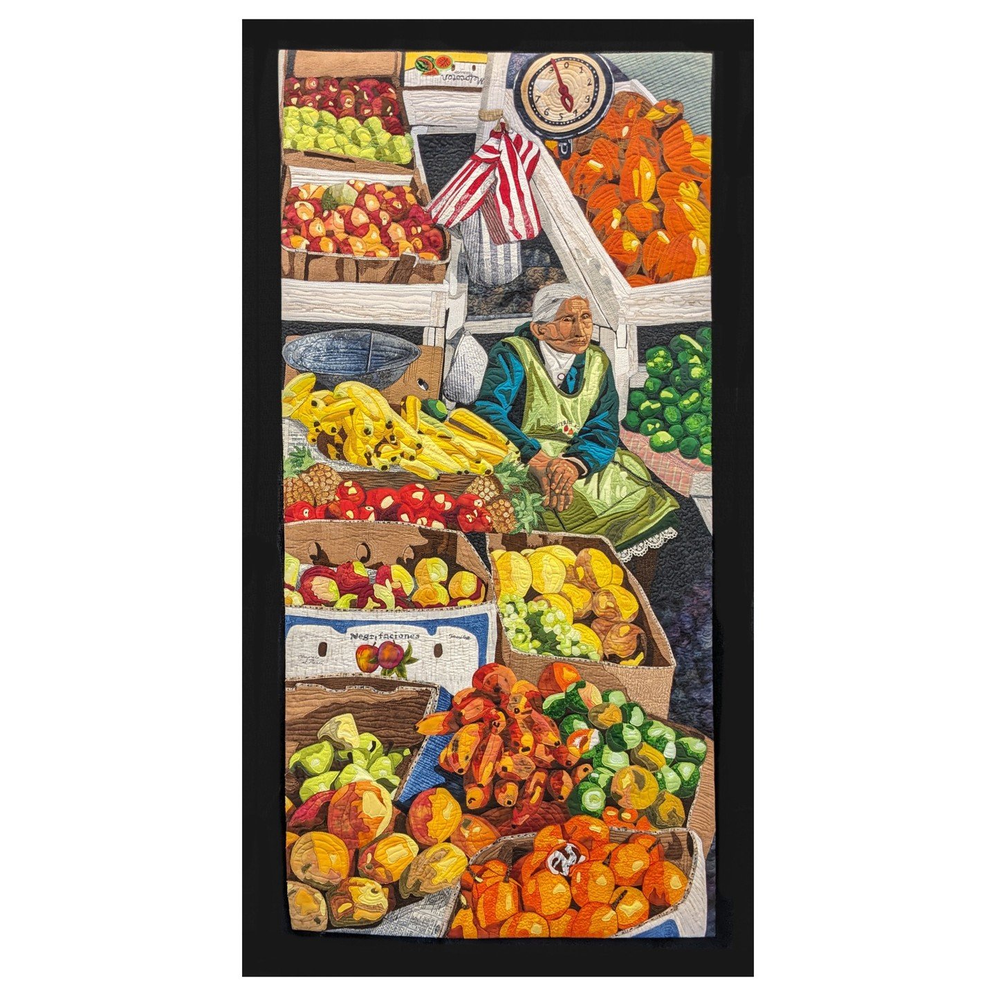 NOT MY WORK: This is Cusco Fruit Stand by Lynn Jurss. It's wonderful how anything, anywhere, can be a source of inspiration!

#ilovequilting, #quiltersofinstagram, #quiltsofinstagram, #quiltlove, #quilting