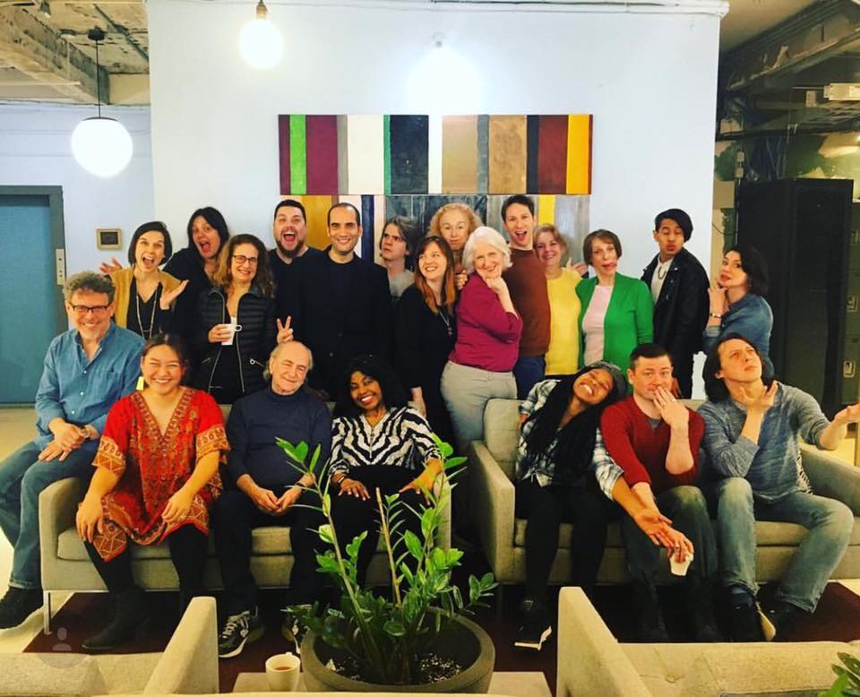 Dan (top row, fifth from the right) at the Planet Connections Theatre Festivity, Playwrights for a Cause in New York. (Photo by Planet Connections)