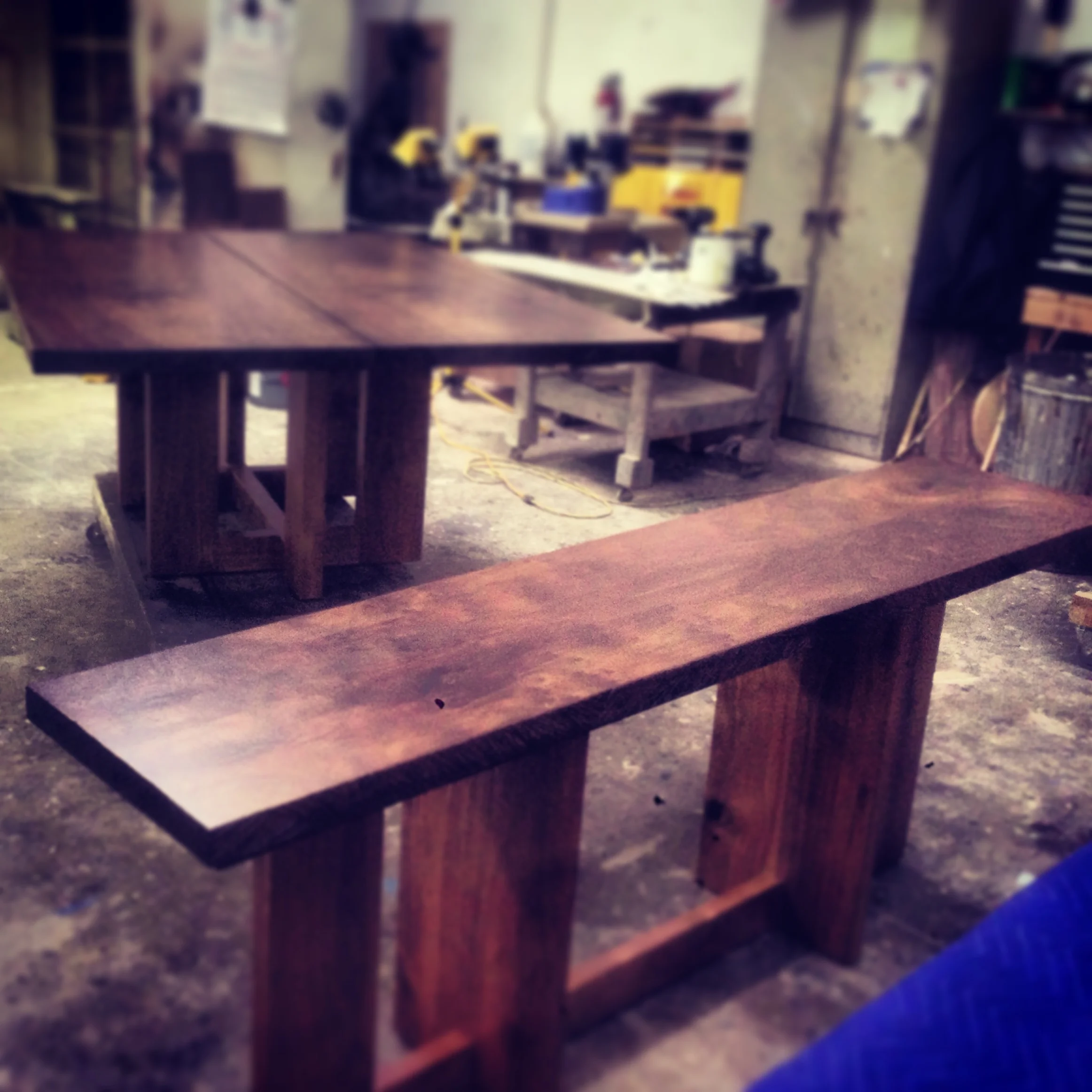 solid claro top dining table