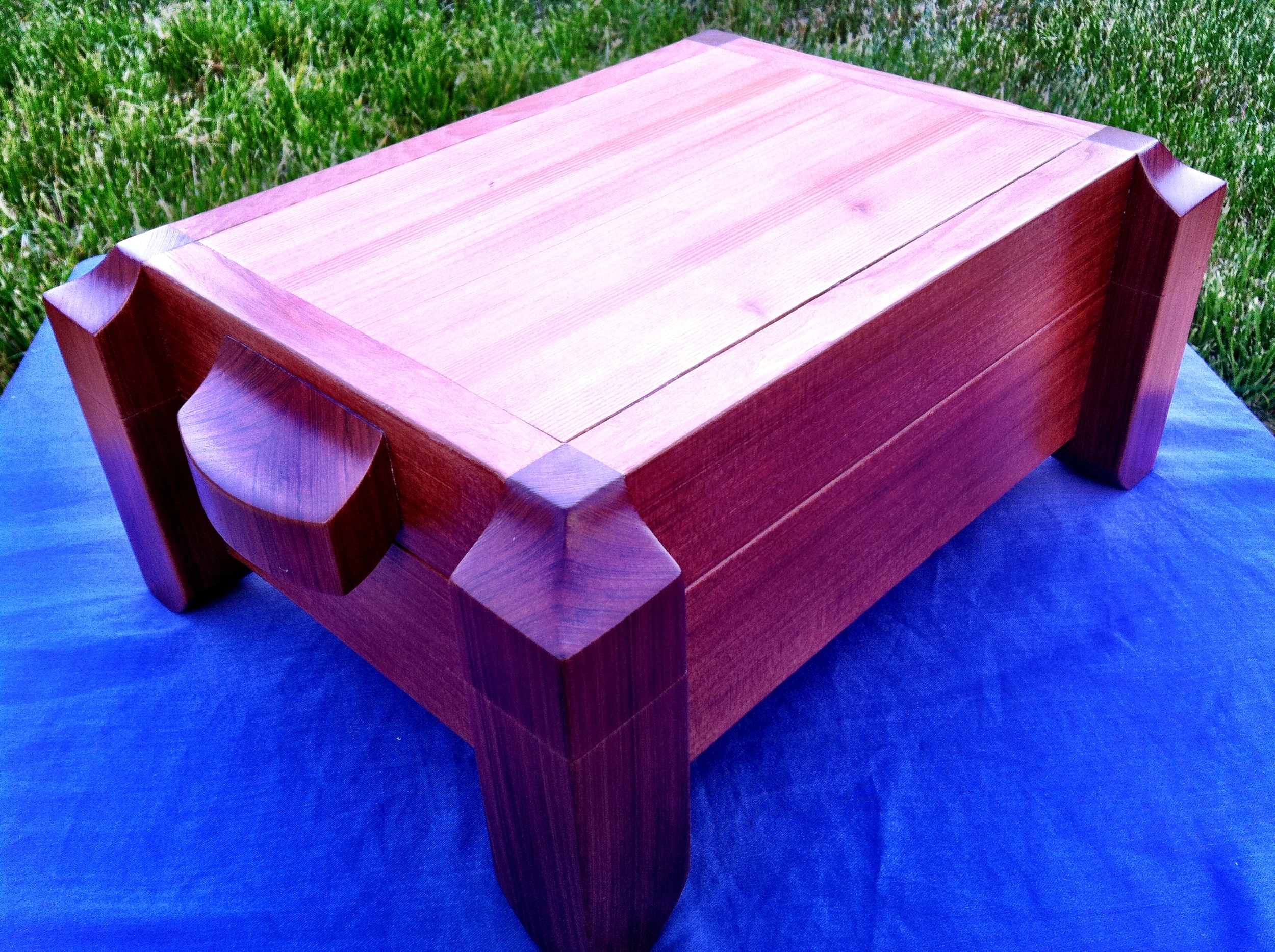 old-growth redwood jewelry chest
