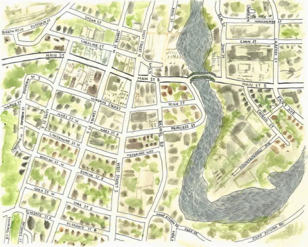 Downtown Huntsville Map by Helah Cooper