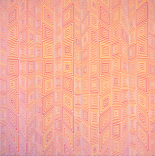   Firewall , Acrylic on Linen, 120 x 120cm 
