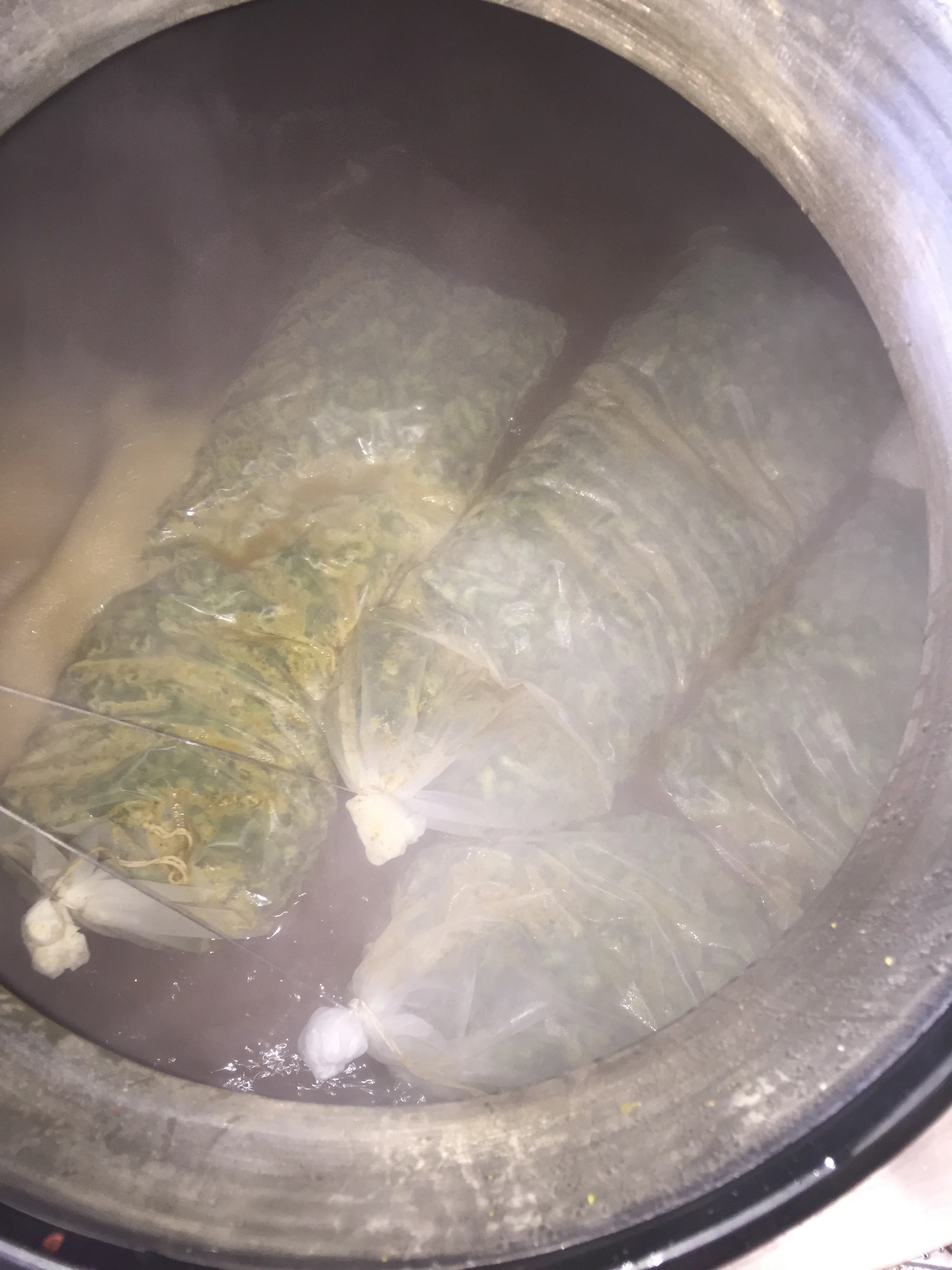 Hops in the boil