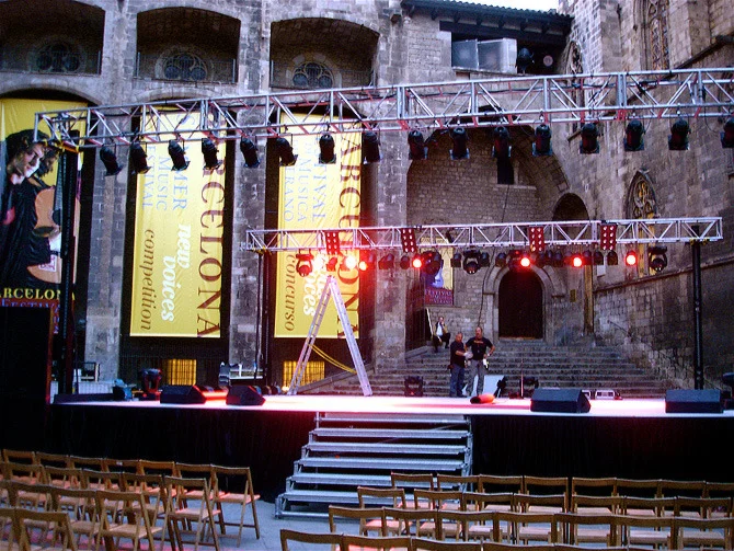 Music festival finale venue for "Amiga's Cheetahs" dance number.