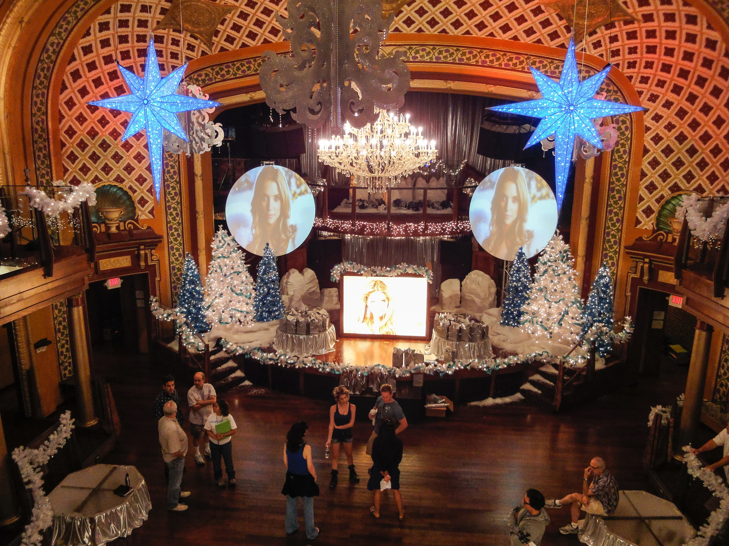 Deceased starlet's (Ashley Benson) memorial event / "Snow Angel" movie release party venue.
