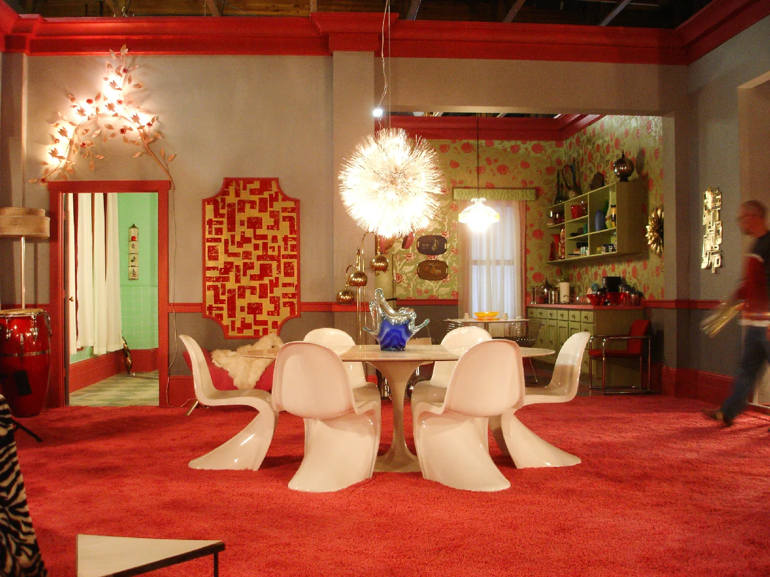The reverse of Merv's (Jason Earles) Penthouse stage set on top of the "Merc" hotel.