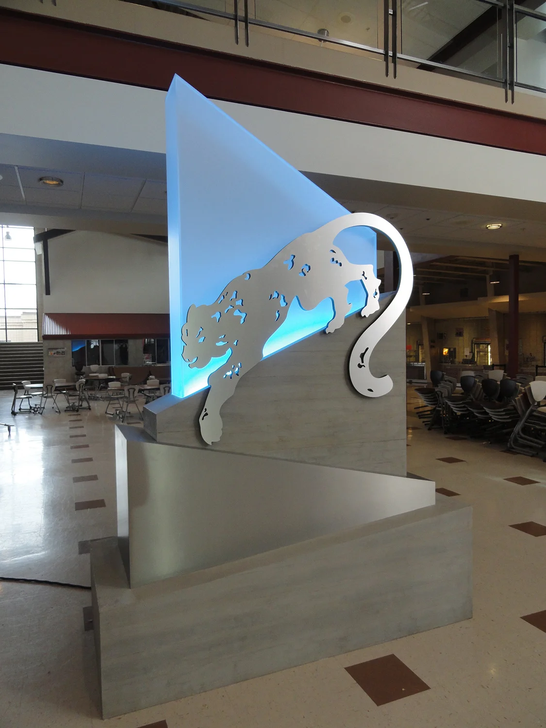 High School mascot sign for the Summit Valley HS Snow Leopards.