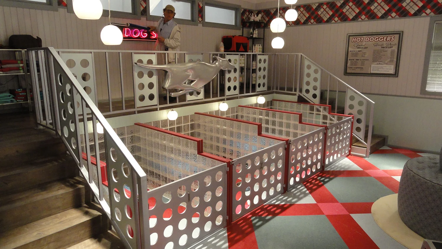 A view of the sexy, remodeled kennels.