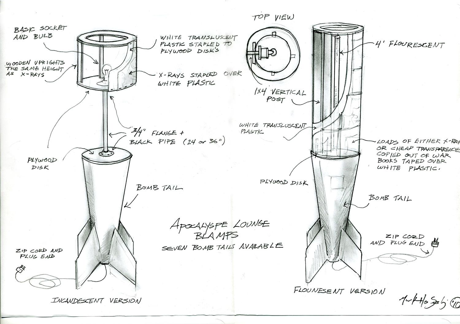 Conceptual sketch for a yet-to-be-realized, end of the world themed event.