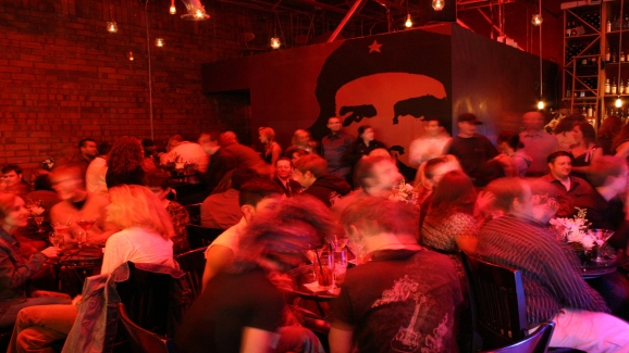 A typically busy night at the Red Door.