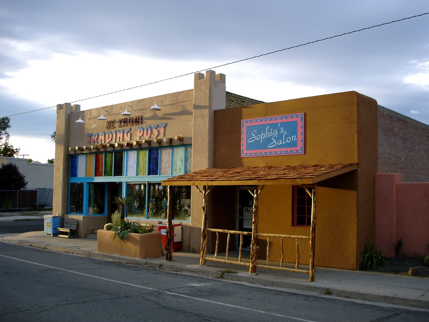 We re-facaded several buildings on an old main street to create a Santa Fe-style fictional, small New Mexico tourist town.