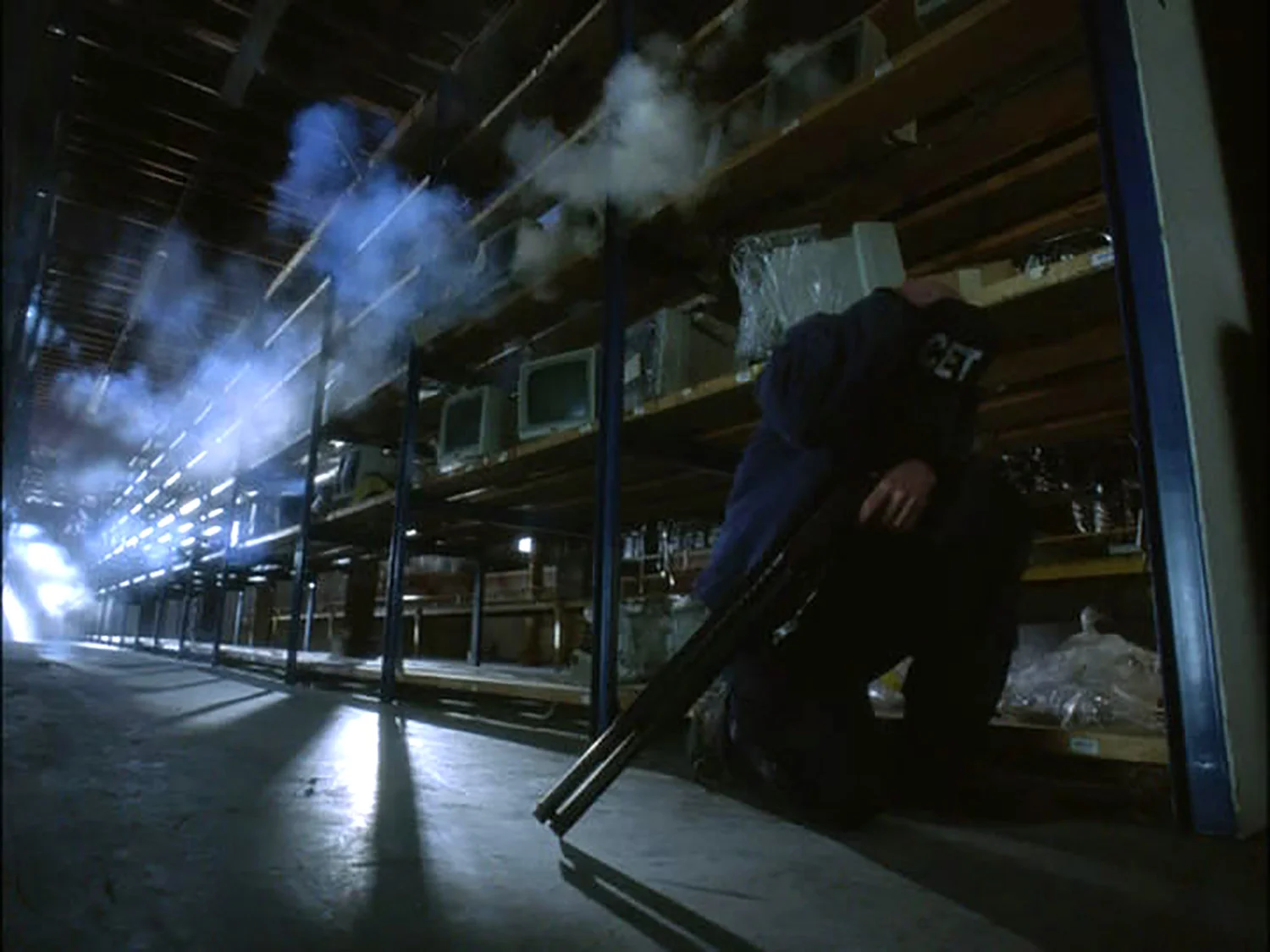 Build-out for a warehouse gunfight.