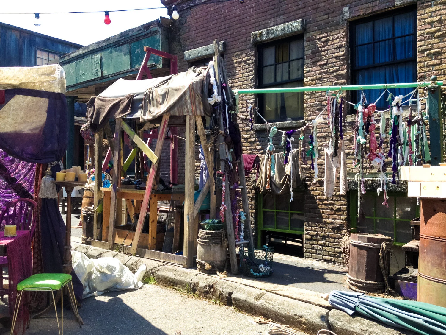 Detail of the Fortune Teller's shacks on the Isle of the Lost.