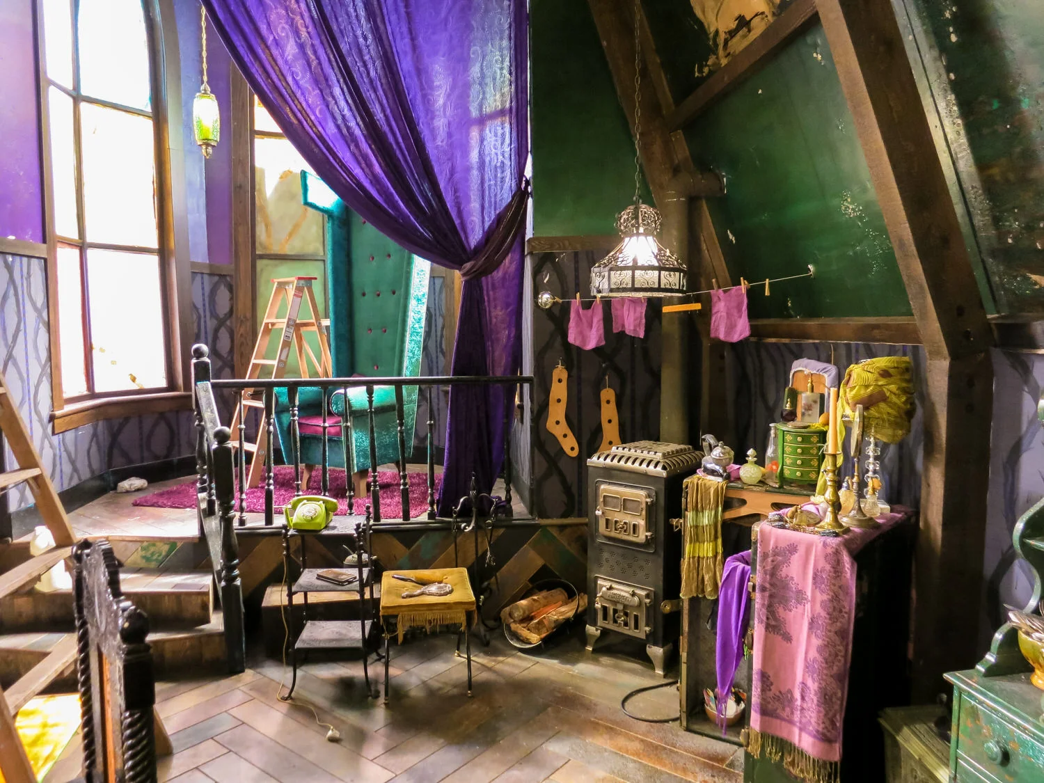 A view of Maleficent's dressing area and her elevated throne. Domesticity is not among her considerable powers.