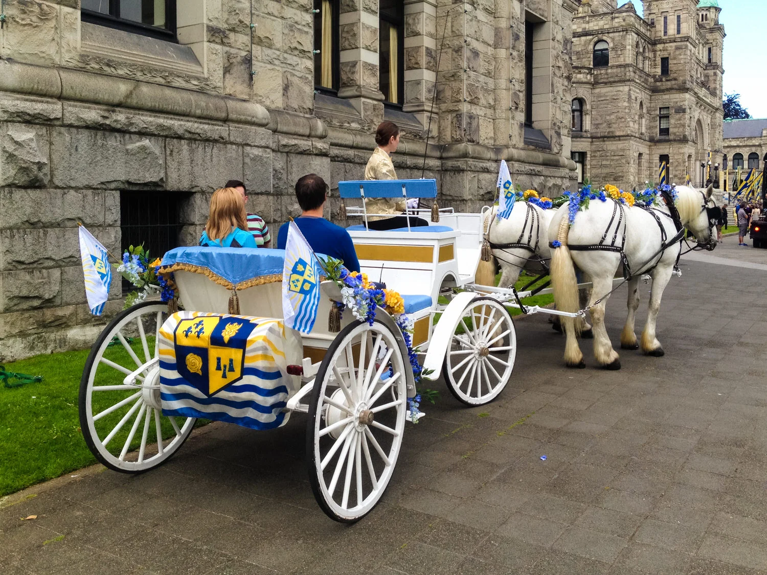 The royal carriage ready to transport Ben and Mal to the coronation.