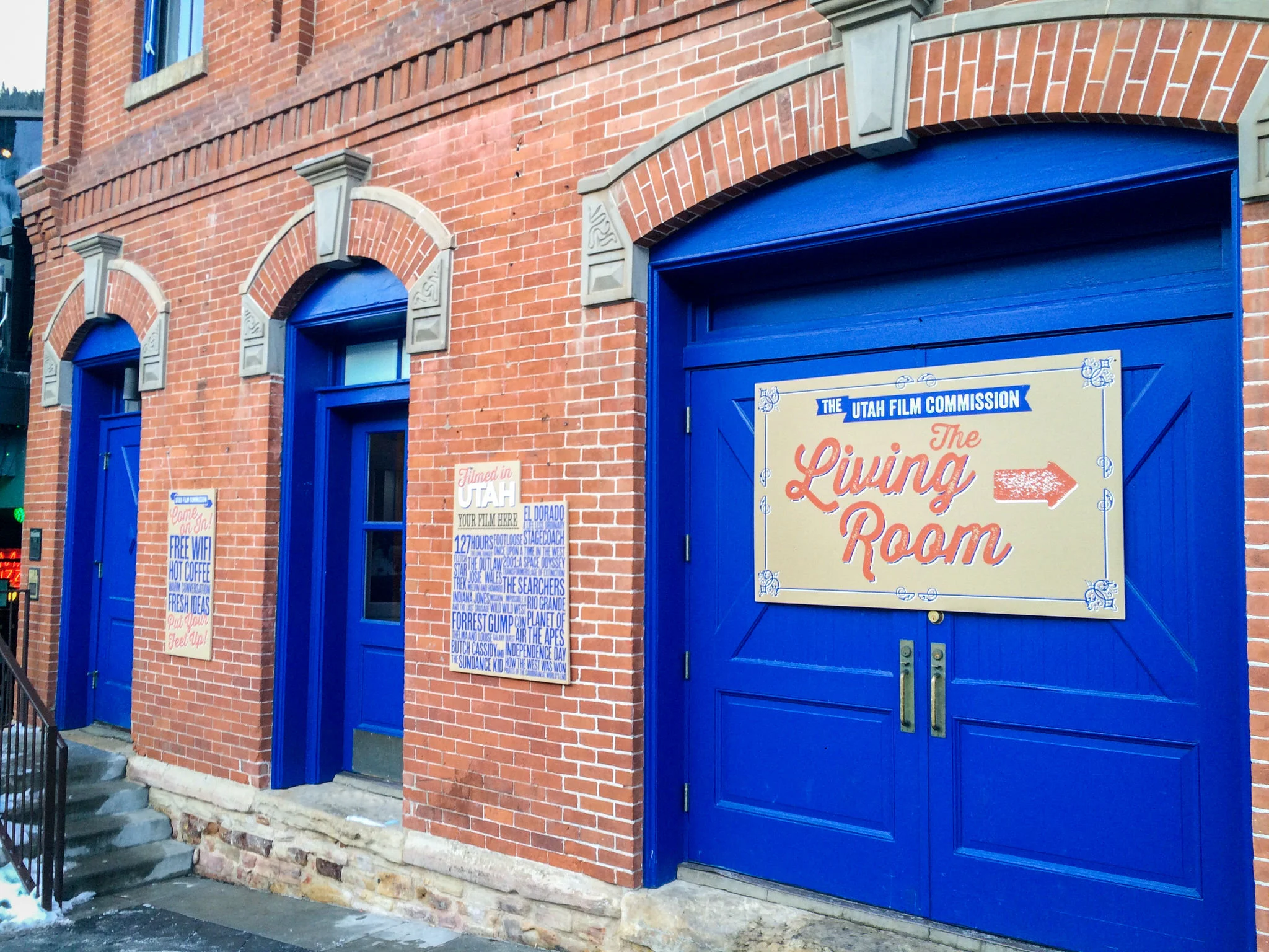 Exterior signage begins to tell the story of Utah's rich film history as well as welcoming guests into the venue.