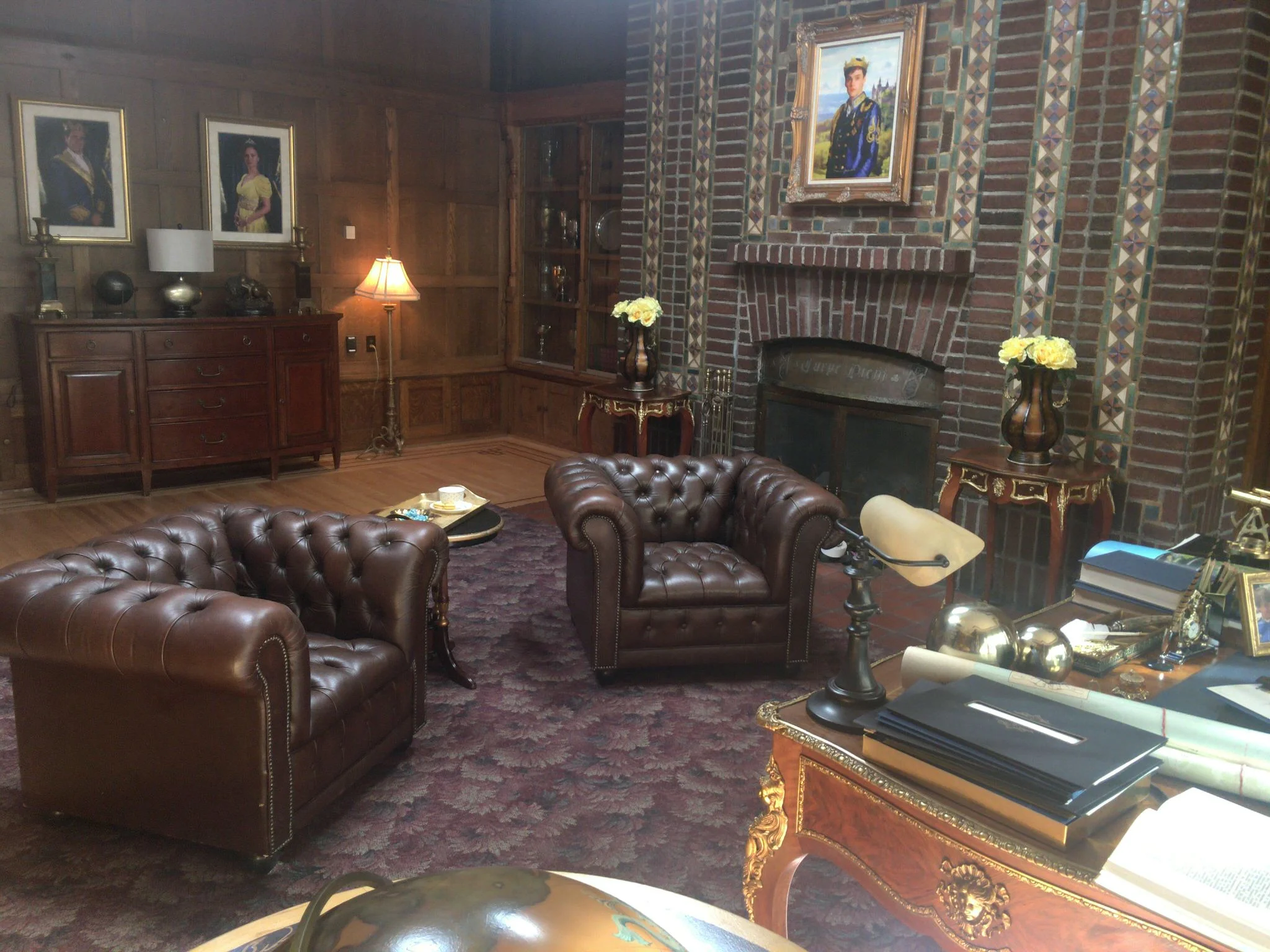 Another view of King Ben's (Mitchell Hope) office in the royal palace in Auradon.