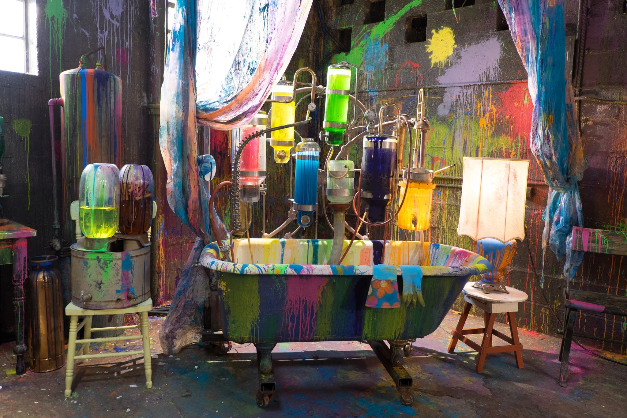 The ever unpredictable dye distillery in Drizella's Curl Up and Dye on the Isle of the Lost.