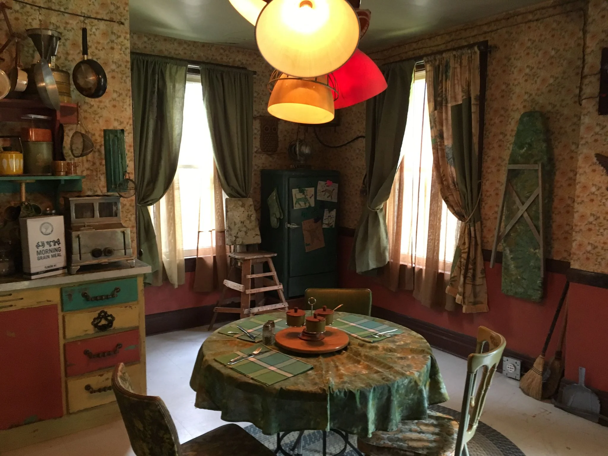 Zed's (Milo Manheim) family kitchen. Unlike the sterile, pastel human homes, the zombie homes are full of authentic love and realness. 