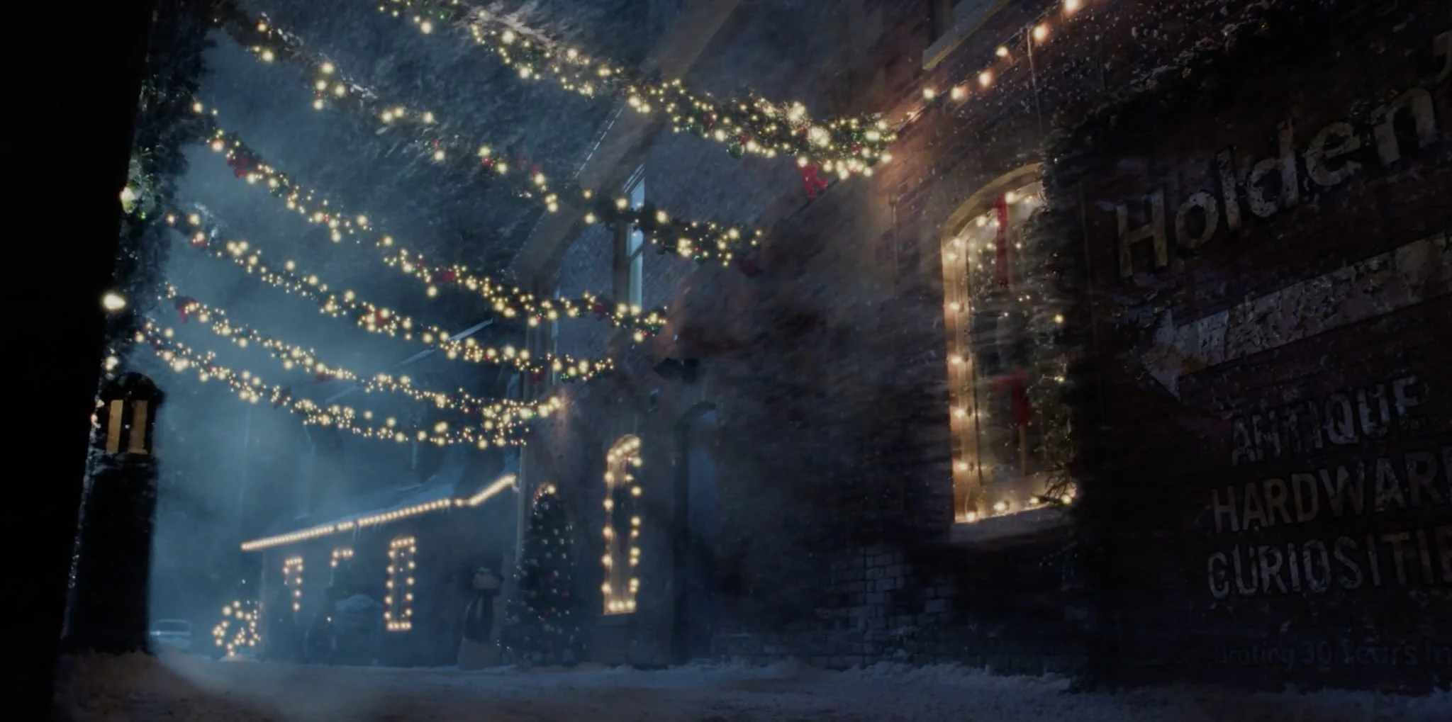  The exterior of Holden’s Hardware as a blizzard blows into town. 