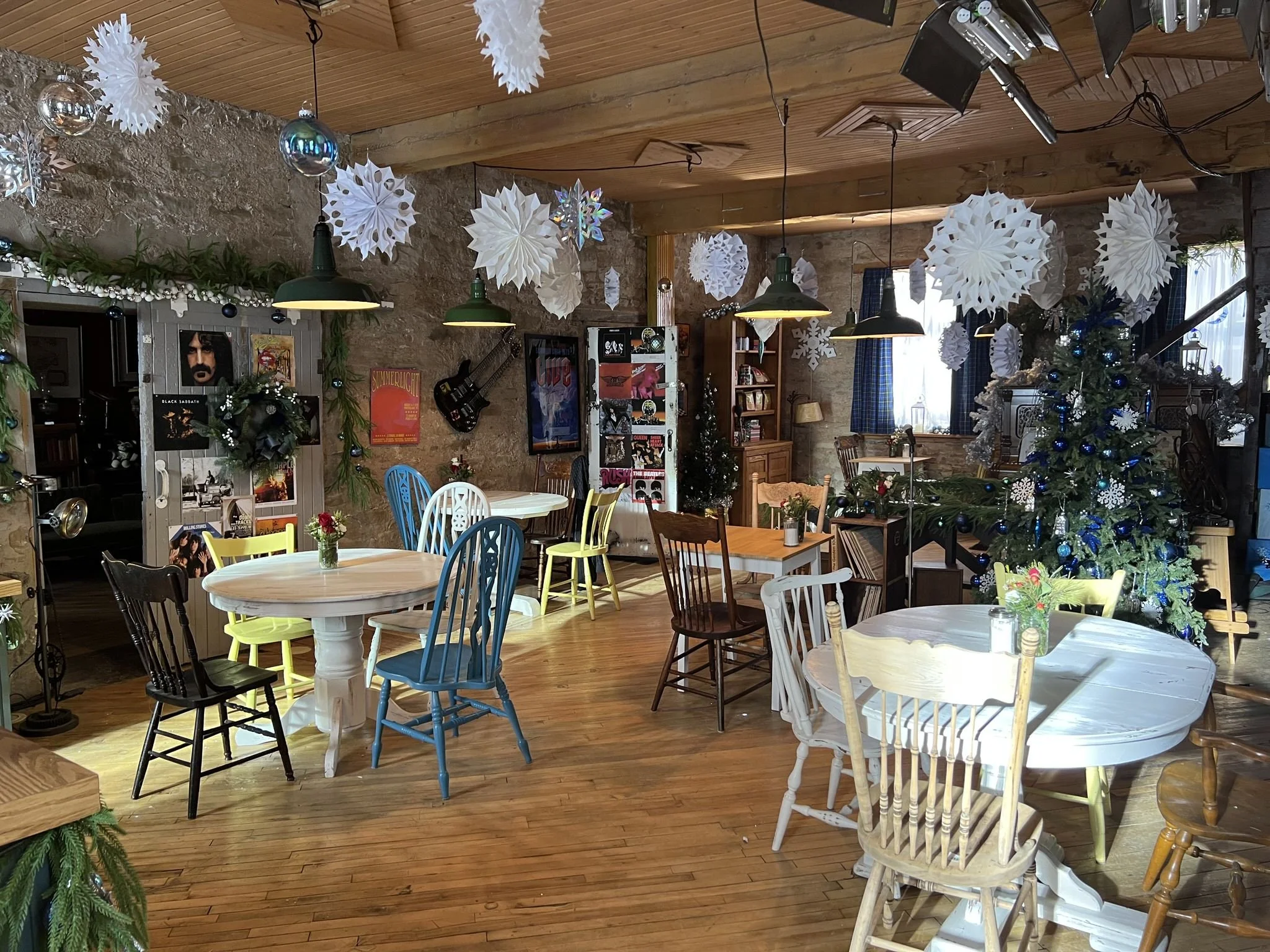  The cheerful Interior of the Bread Zeppelin bakery and coffee shop.  