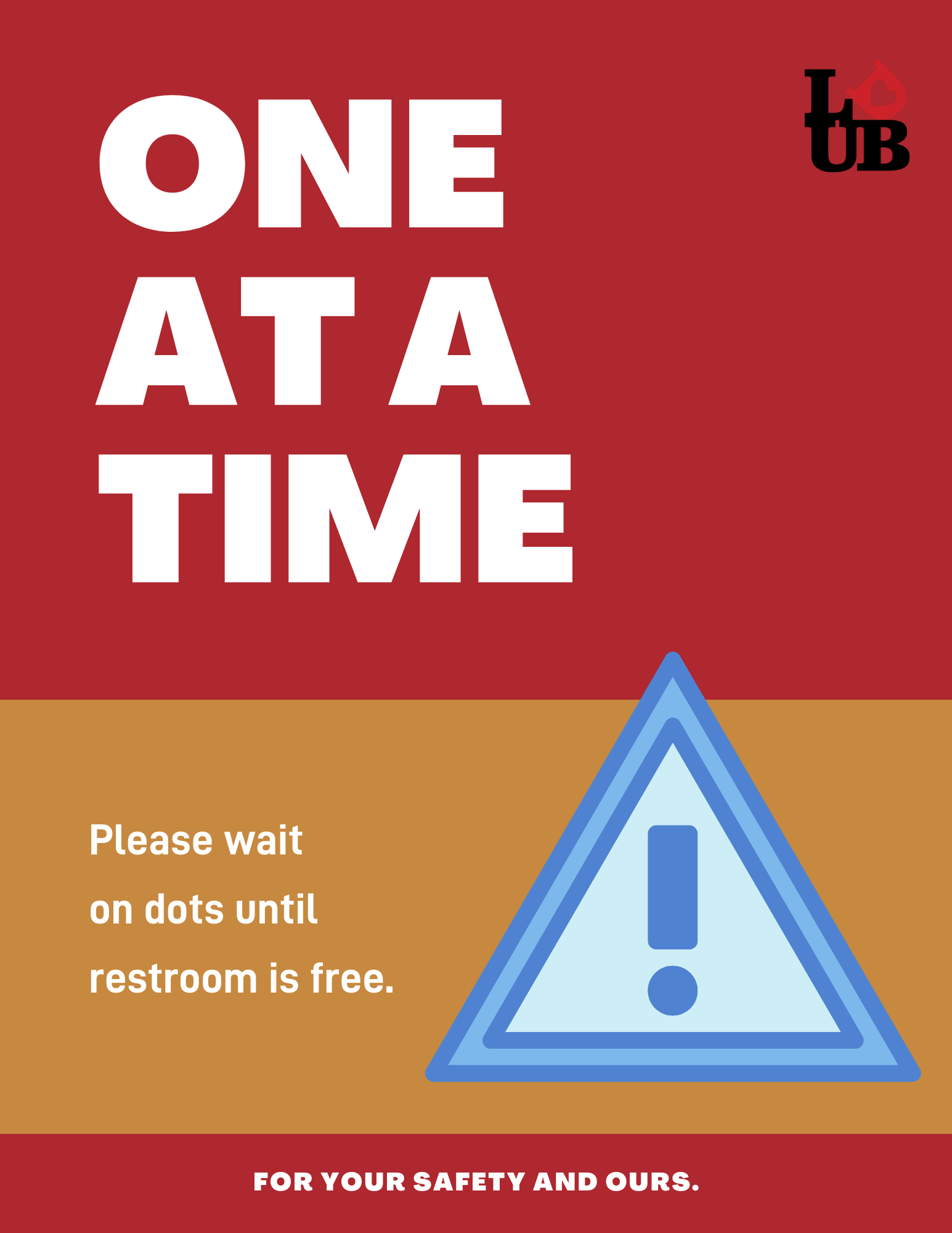 2021 Indoor COVID Plastic Signs Restroom One at a Time.png