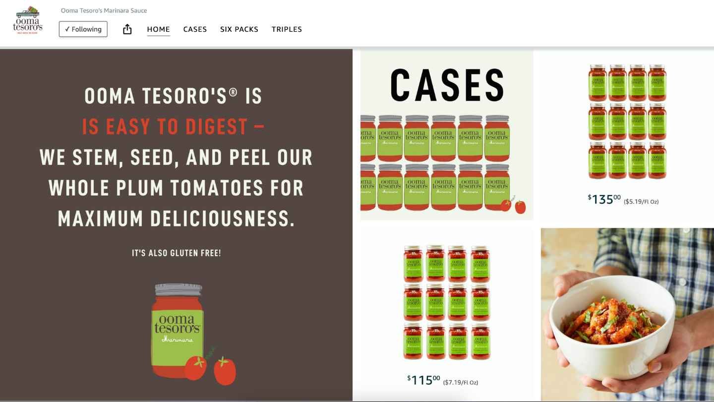 Ooma Tesoro's Marinara Sauce Amazon Storefront Cases.jpg