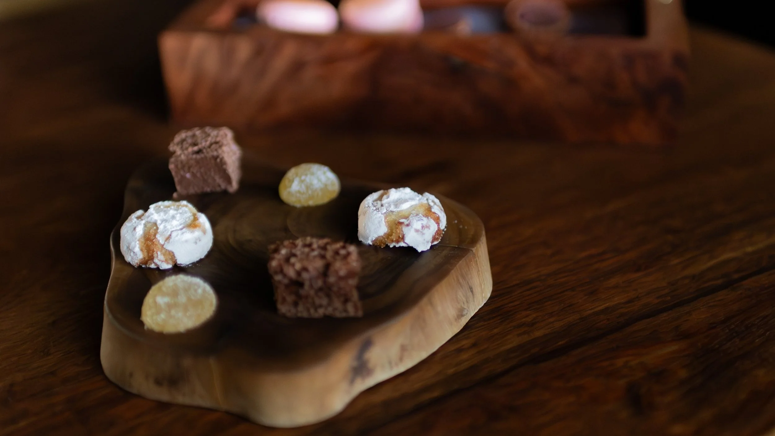 Snacks from the EXP. tasting menu, Pokolbin