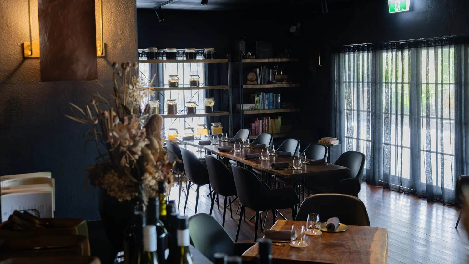 The EXP. dining room and chef's bar
