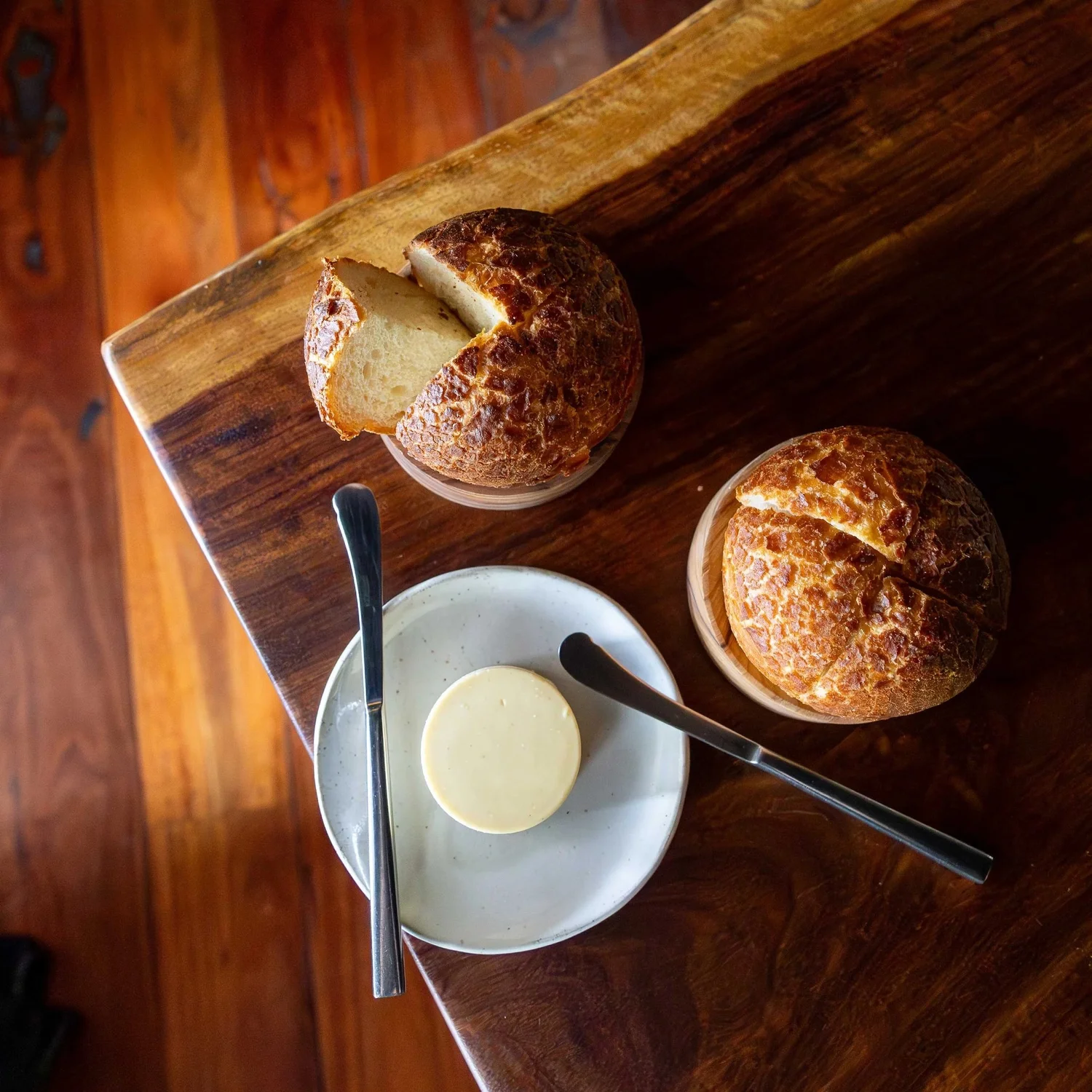 House-made bread at EXP. Restaurant, Pokolbin