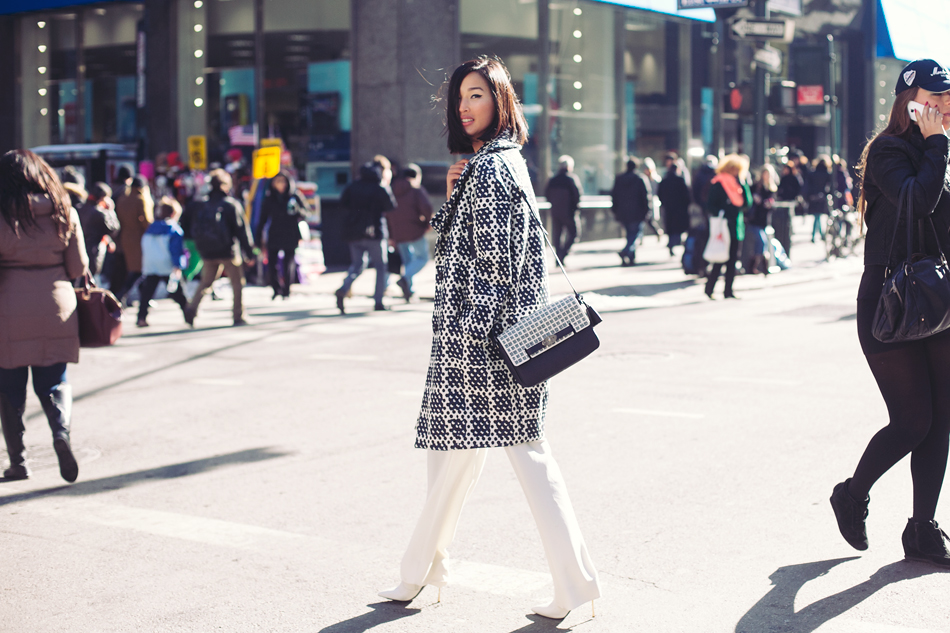 Nicole Warne in a Mulberry coat, via Gary Pepper Girl