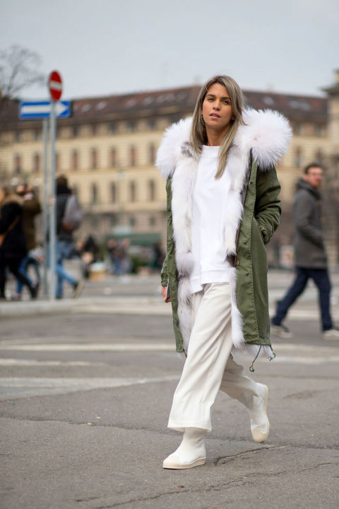  Beautiful stranger in a  Mr. and Mrs. Italy  jacket, via  Style du Monde . 