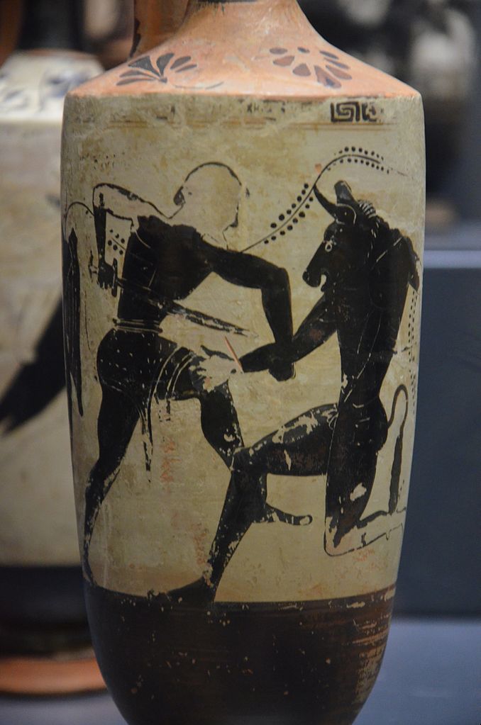 Teseu e o Minotauro, Vaso Grego, ca. séc. VII-V a.C.