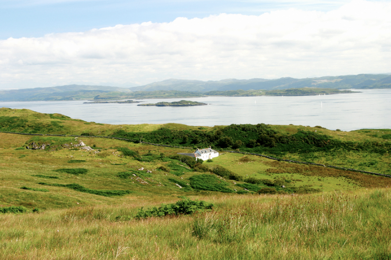 Casa de Orwell na ilha de Jura