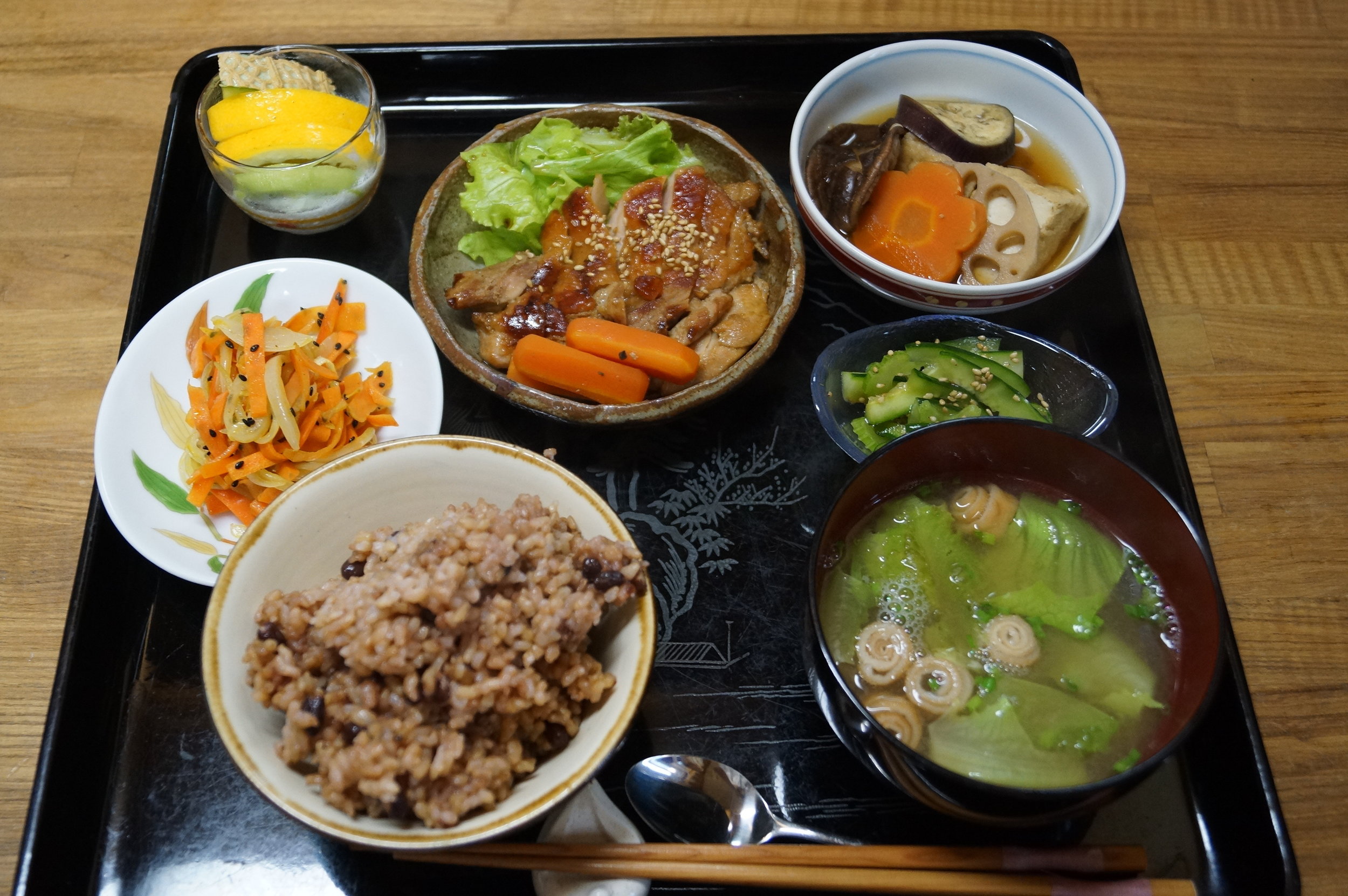 A seasonal, traditional Okinawan meal served. Photo credit: Yui Clinic