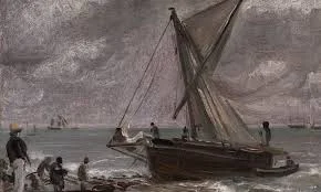 Beaching a Boat , Brighton , John Constable
