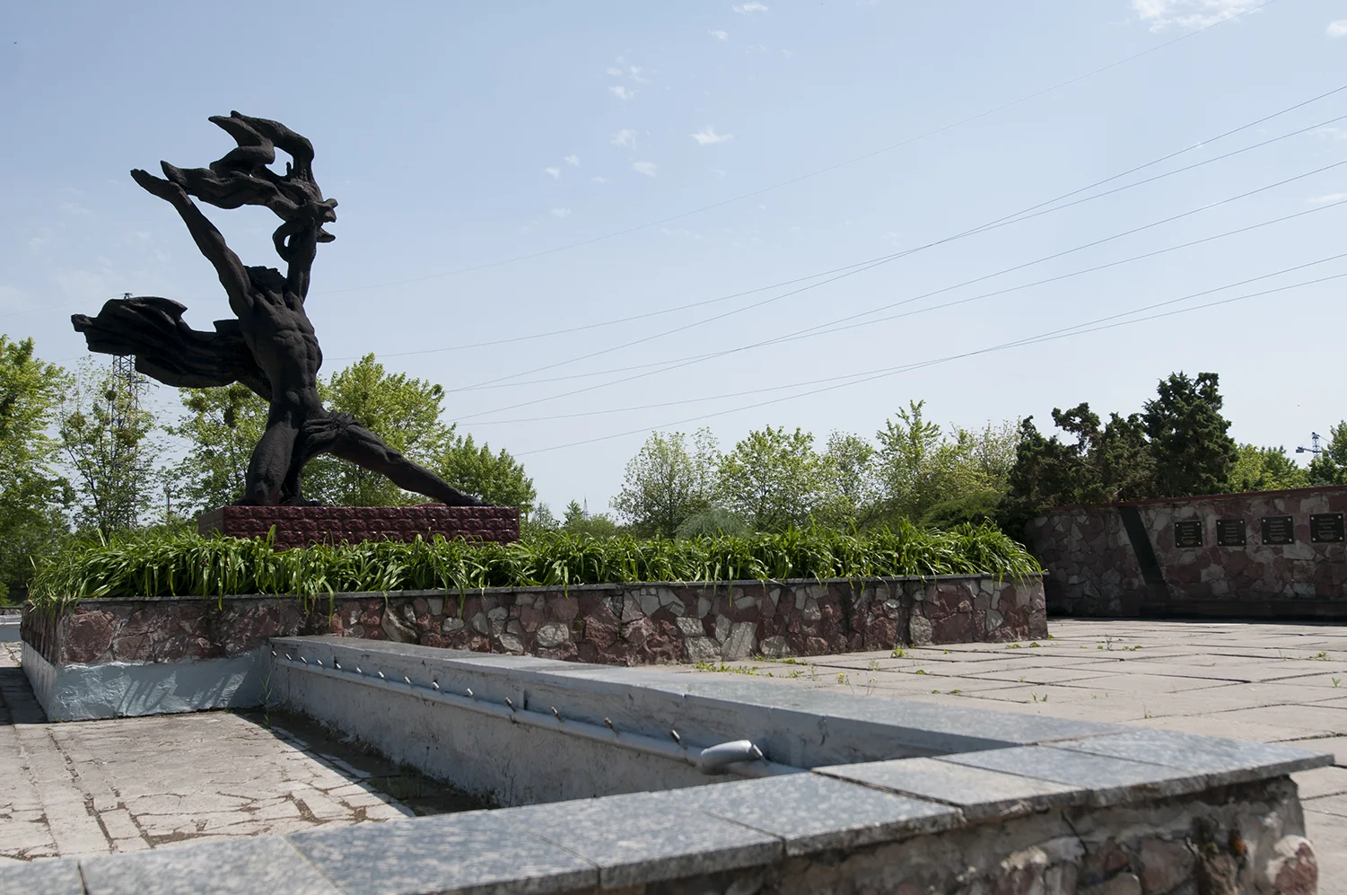 Statue of Proteus that used to be standing next to the movie theater of Prypiat